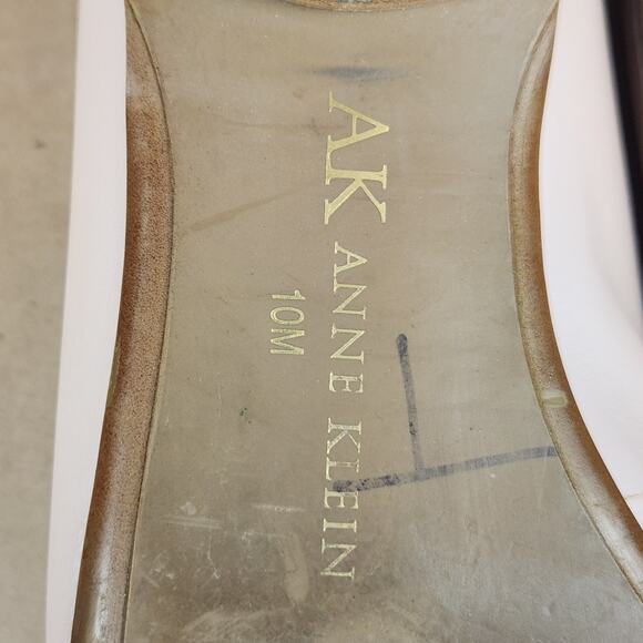 Anne Klein Loafers Women’s SZ 10M Baby Pink Leather Square Toe Buckle Accent - Picture 5 of 12